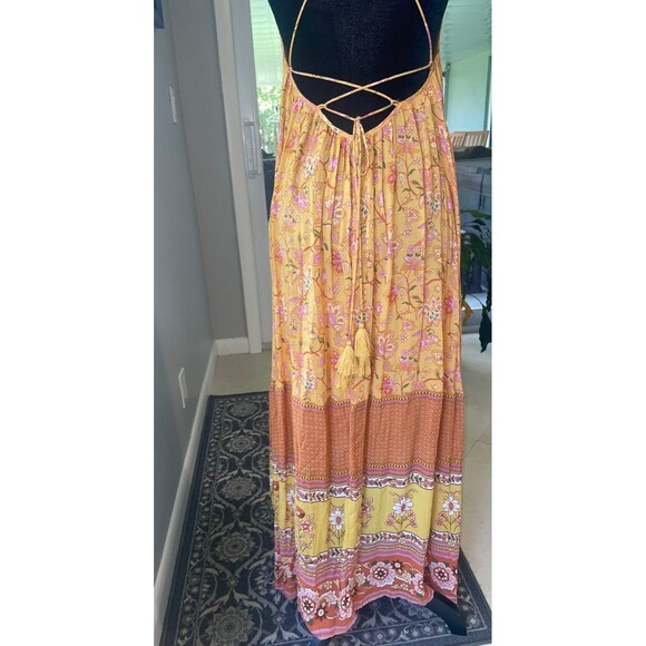 Spell & The Gypsy X Revolve Sz Small Portobello Road Maxi Strappy Boho Beachy - Picture 2 of 9